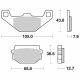 Pastiglie  freno SYM Husky 125 -150 SBS 6561500